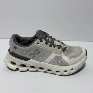 On Women’s Cloudrunner 2, White/Frost Running Shoes, Size 5 M